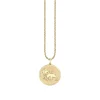 Gold & Diamond Large Leo Zodiac Medallion