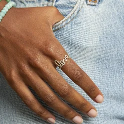 Gold & Diamond Large Love Ring