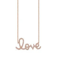 Gold & Diamond Large Love Necklace