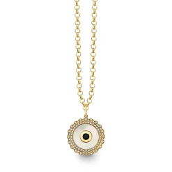 Gold & Diamond Large Marquise Eye Charm