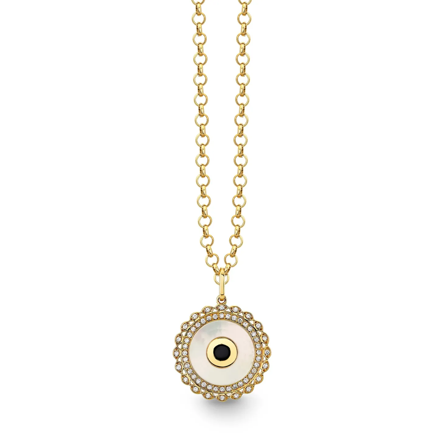 Gold & Diamond Large Marquise Eye Charm
