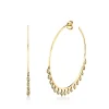 Gold & Diamond Large Marquise Eye Fringe Hoops