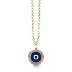 Gold & Diamond Large Marquise Eye Charm