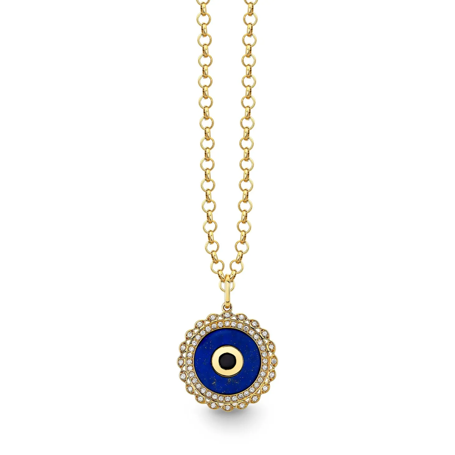 Gold & Diamond Large Marquise Eye Charm