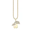 Gold & Diamond Large Mushroom Charm
