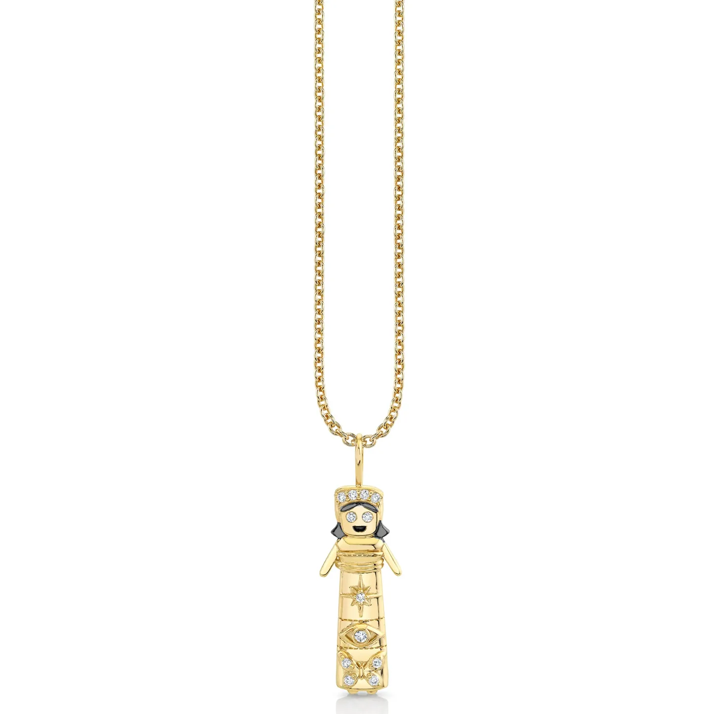 Gold & Diamond Large Rosanna Doll Charm