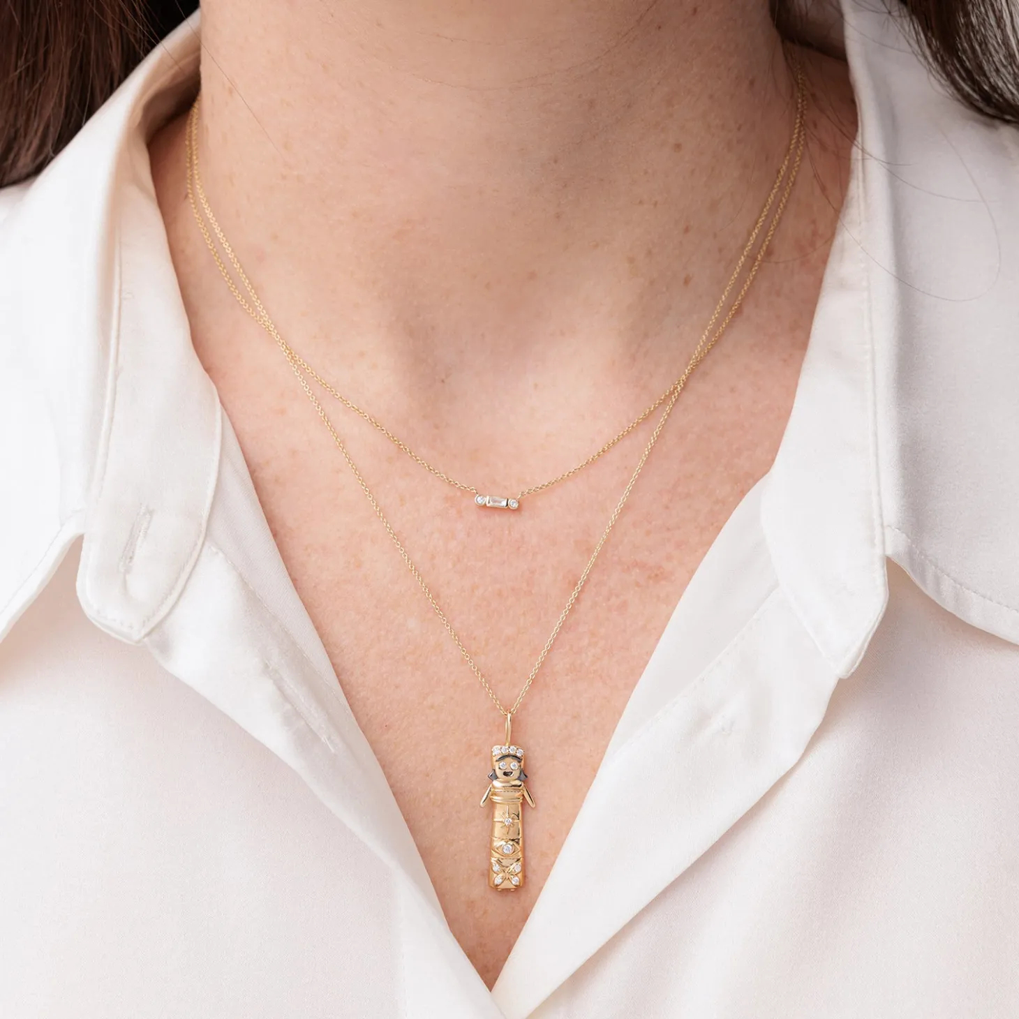 Gold & Diamond Large Rosanna Doll Charm