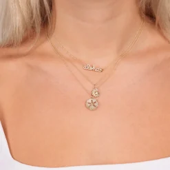 Gold & Diamond Large Sand Dollar Charm
