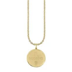 Gold & Diamond Large Scorpio Zodiac Medallion