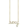 Gold & Diamond Large Sexy Script Necklace