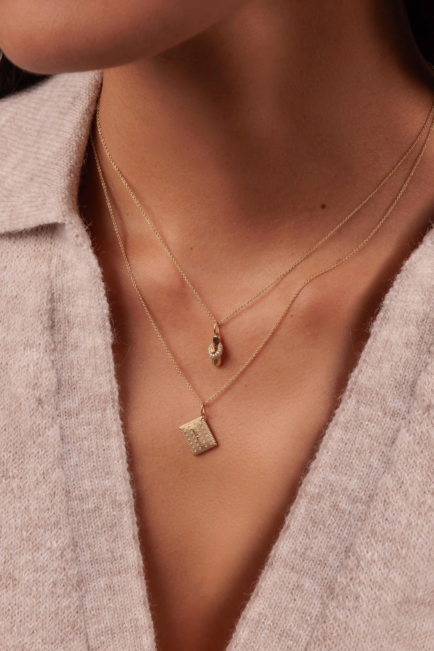 Gold & Diamond Le Petit Beurre Charm