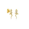 Gold & Diamond Lizard Stud