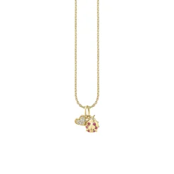 Gold & Diamond Love & Luck Charm