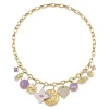 Gold & Diamond Love & Protection Multi-Charm Necklace