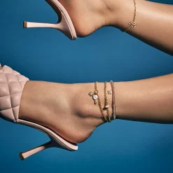 Gold & Diamond Love & Protection Anklet