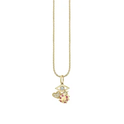 Gold & Diamond Love, Protection & Luck Charm