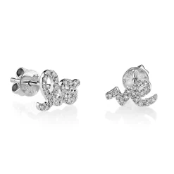 Gold & Diamond Love Stud
