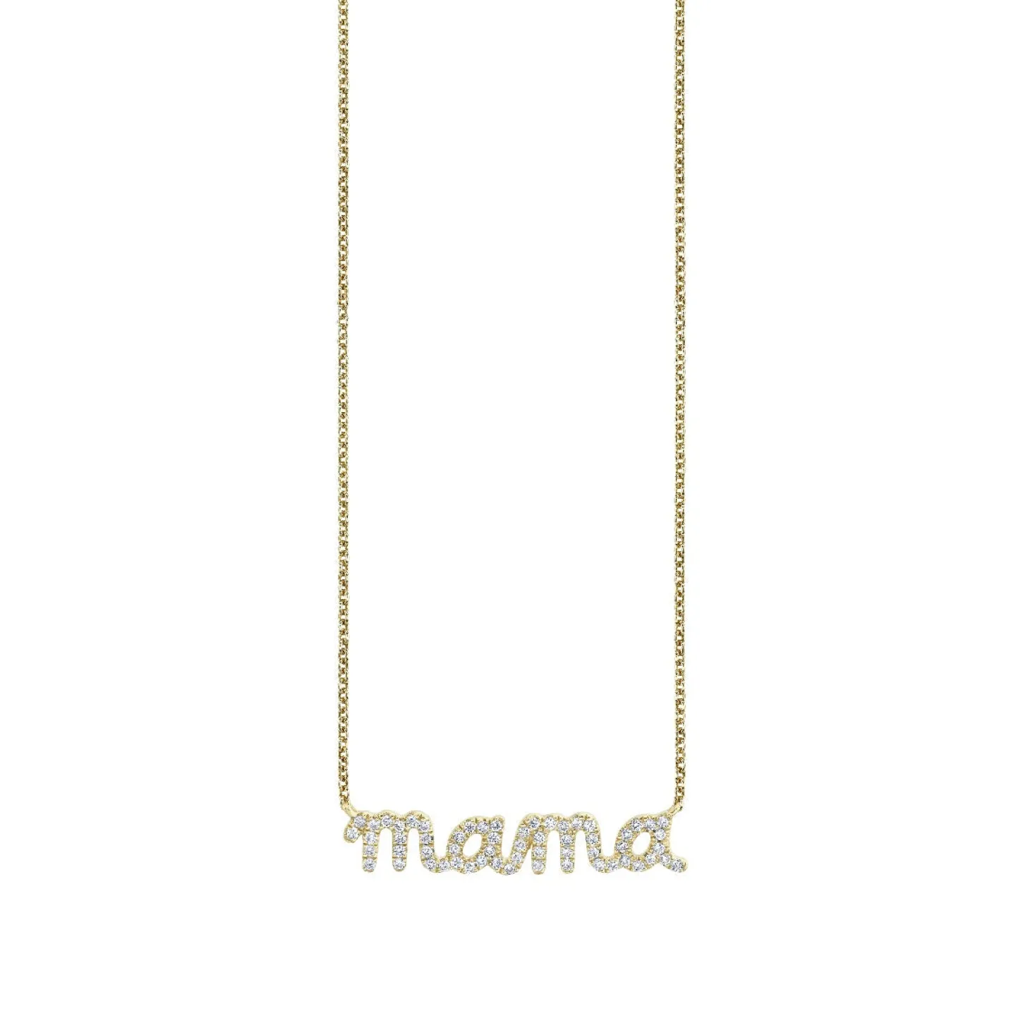 Gold & Diamond Mama Necklace