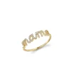 Gold & Diamond Mama Script Ring