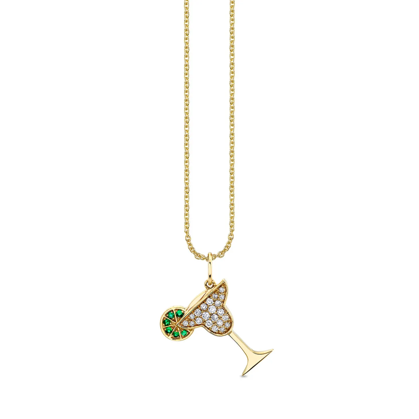 Gold & Diamond Margarita Charm