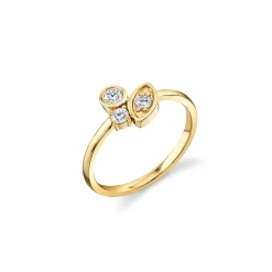 Gold & Diamond Marquise Eye Cluster Ring