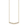 Gold & Diamond Marquise Eye Curved Necklace