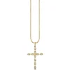 Gold & Diamond Marquise Eye Cross Charm
