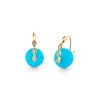 Gold & Diamond Marquise Eye Turquoise Earrings
