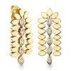 Gold & Diamond Marquise Eye Short Drop Earrings