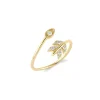 Gold & Diamond Marquise Eye Arrow Ring