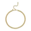 Gold & Diamond Marquise Eye Tennis Anklet