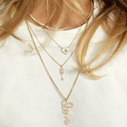 Gold & Diamond Marquise Eye Arrow Charm