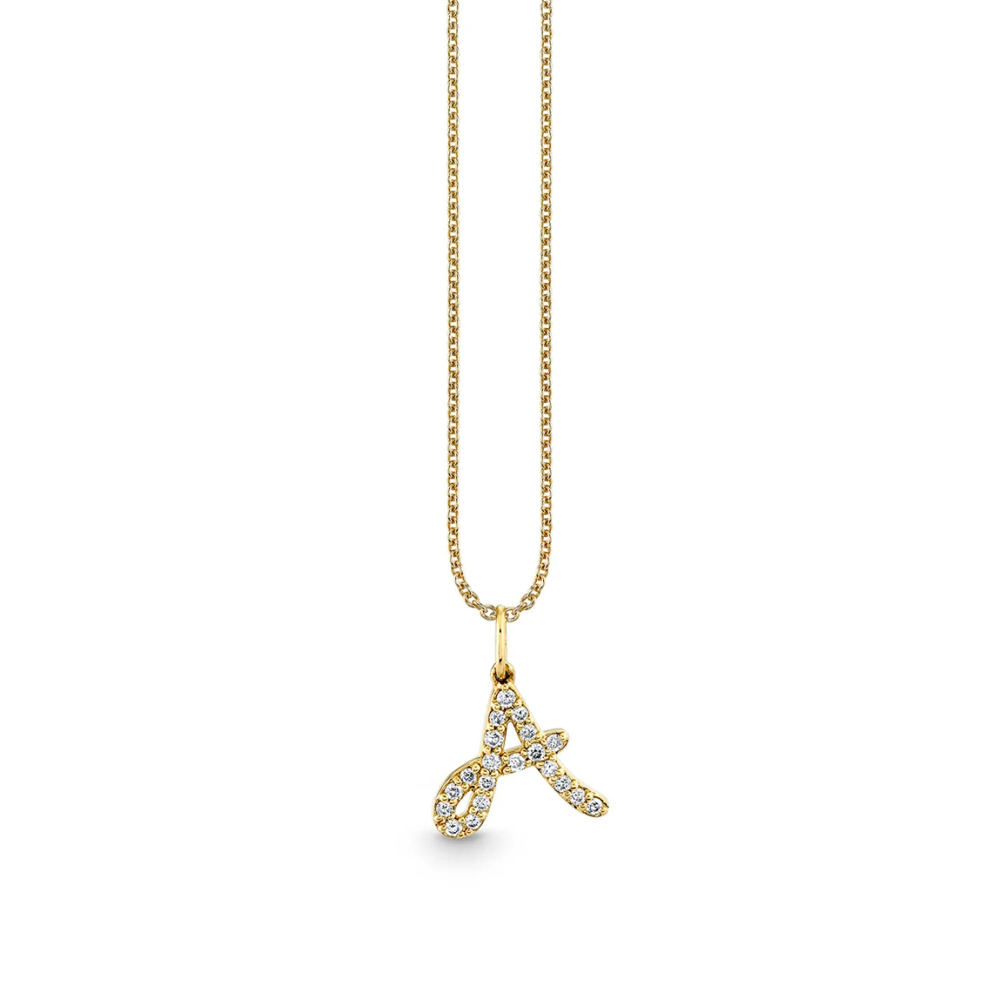 Gold & Diamond Medium Initial Charm