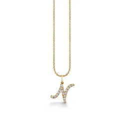 Gold & Diamond Medium Initial Charm
