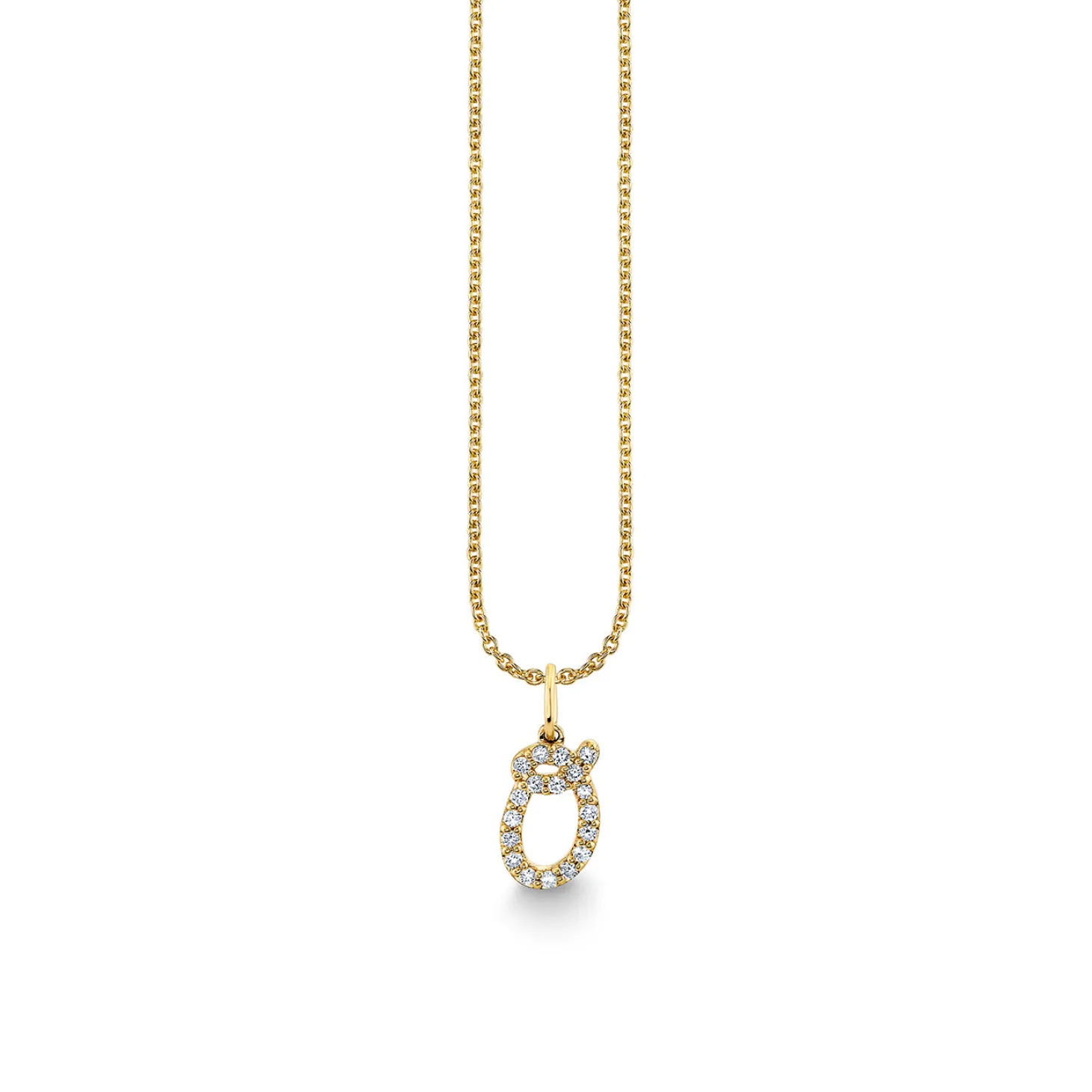 Gold & Diamond Medium Initial Charm