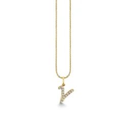 Gold & Diamond Medium Initial Charm