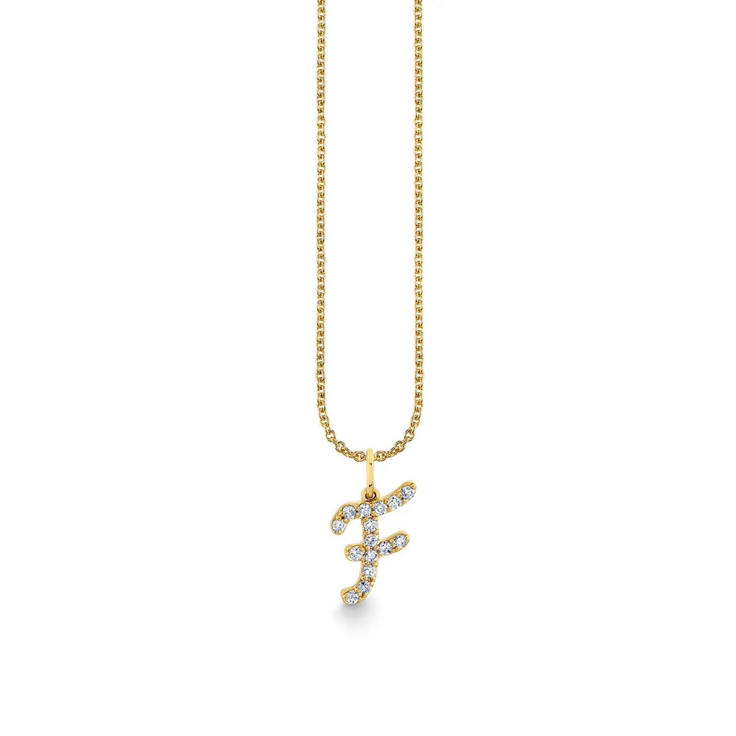 Gold & Diamond Medium Initial Charm