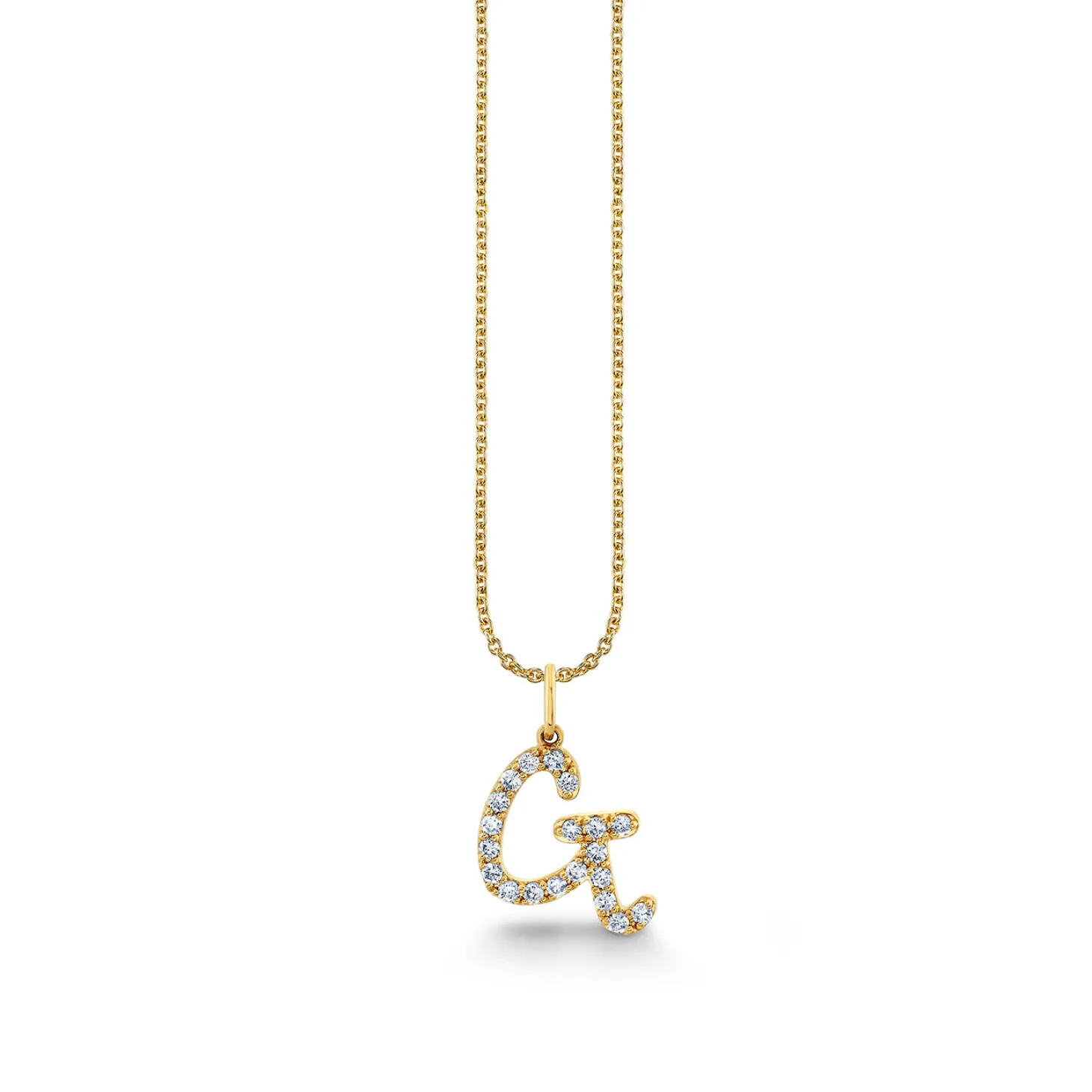 Gold & Diamond Medium Initial Charm
