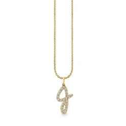 Gold & Diamond Medium Initial Charm