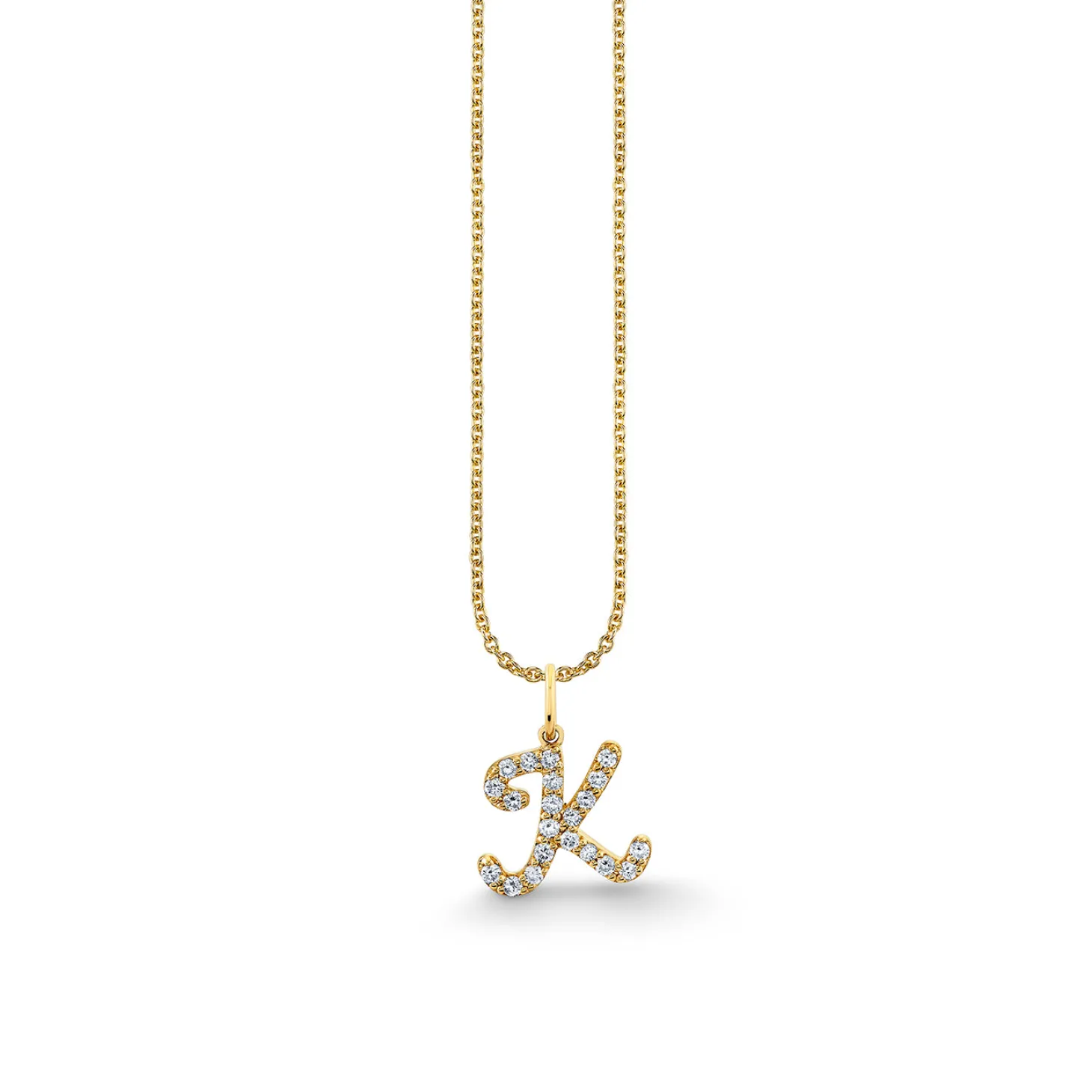 Gold & Diamond Medium Initial Charm
