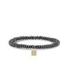 Gold & Diamond Medium Key Hole Lock On Hematite