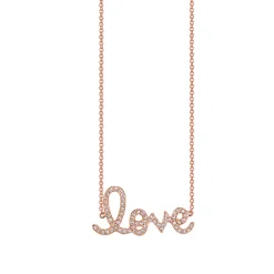 Gold & Diamond Medium Love Necklace