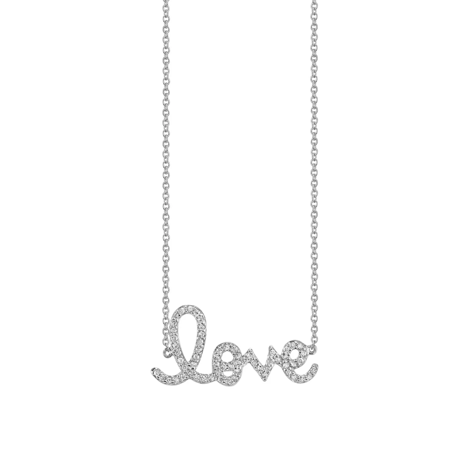 Gold & Diamond Medium Love Necklace