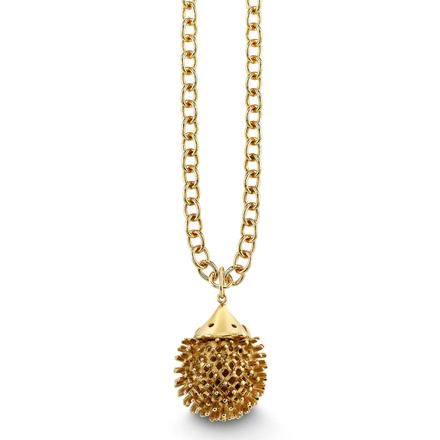 Gold & Diamond Medium Pure Hedgehog Charm