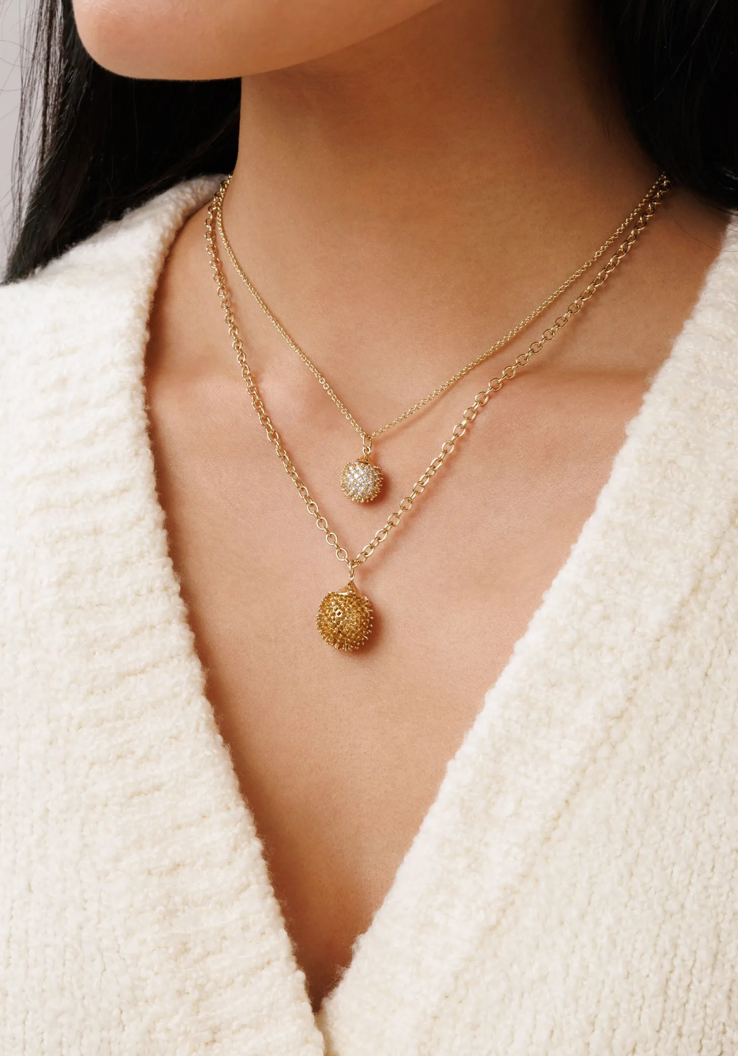 Gold & Diamond Medium Pure Hedgehog Charm