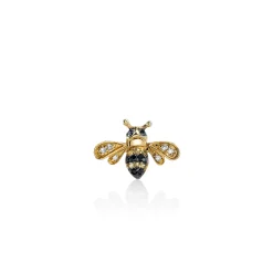 Gold & Diamond Mini Bee Stud