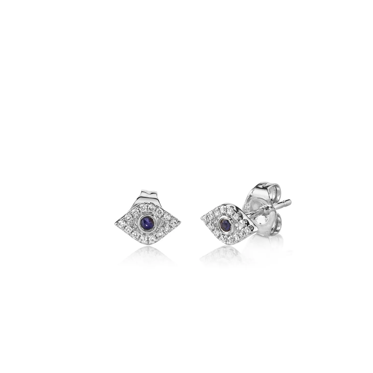 Gold & Diamond Mini Bezel Eye Stud