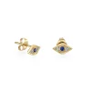 Gold & Diamond Mini Eye with Sapphire Stud