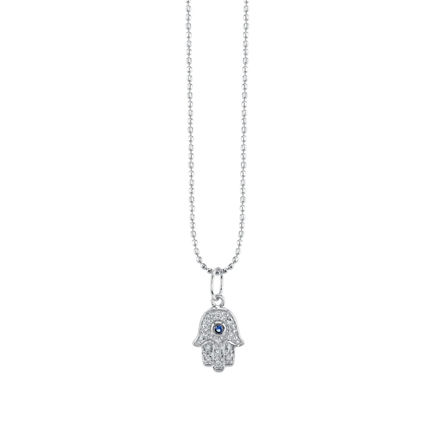 Gold & Diamond Mini Hamsa Charm