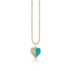 Gold & Diamond Mini Heart Charm